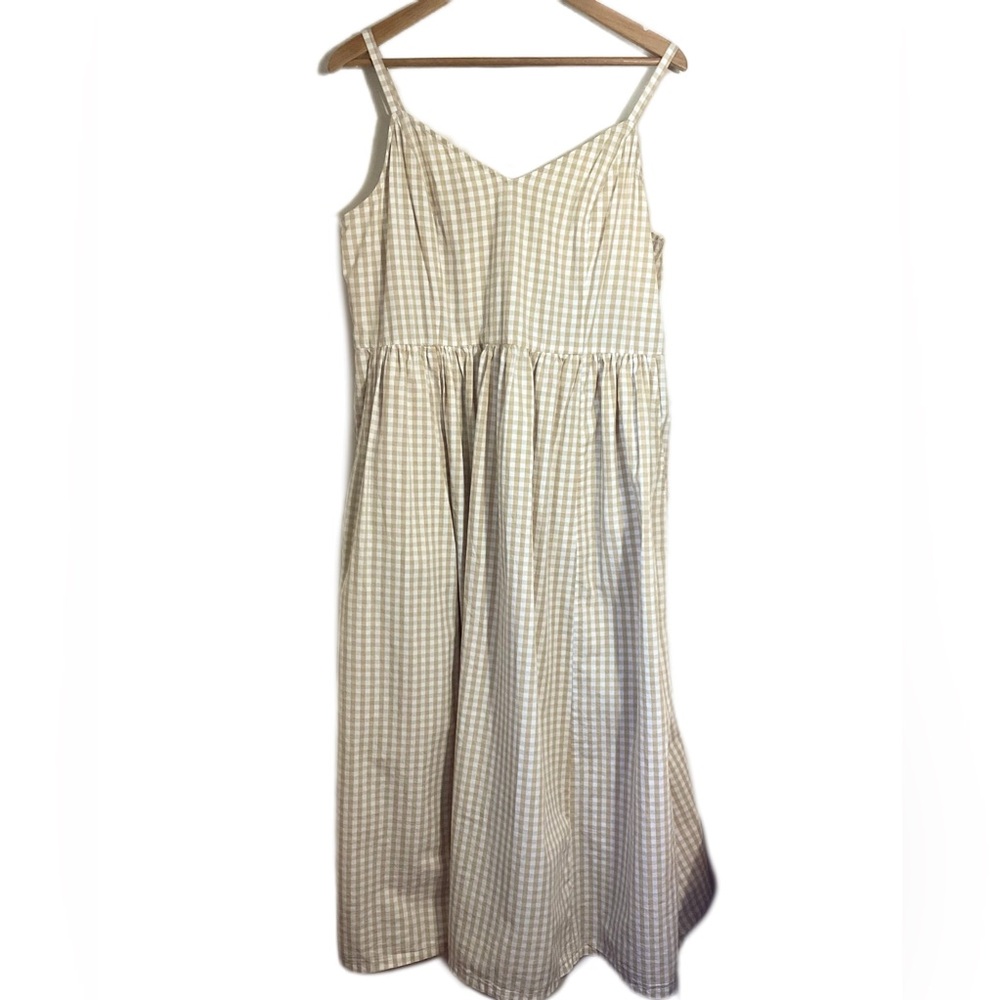 Old Navy Gingham Cotton-Poplin Cami Maxi Swing Dress XL
